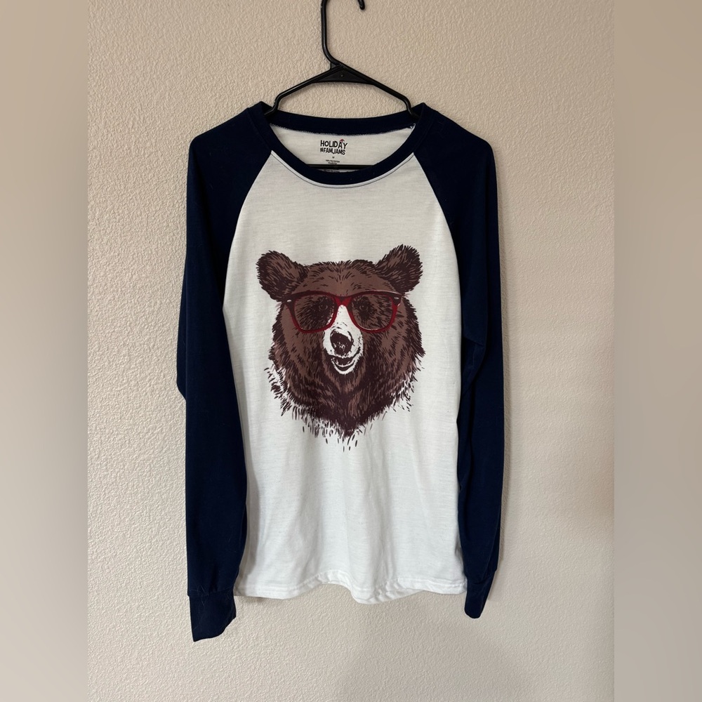 Long Sleeve Bear Pajamas Size Medium
